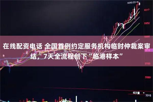 在线配资电话 全国首例约定服务机构临时仲裁案审结，7天全流程创下“临港样本”