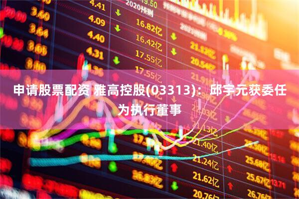 申请股票配资 雅高控股(03313)：邱宇元获委任为执行董事
